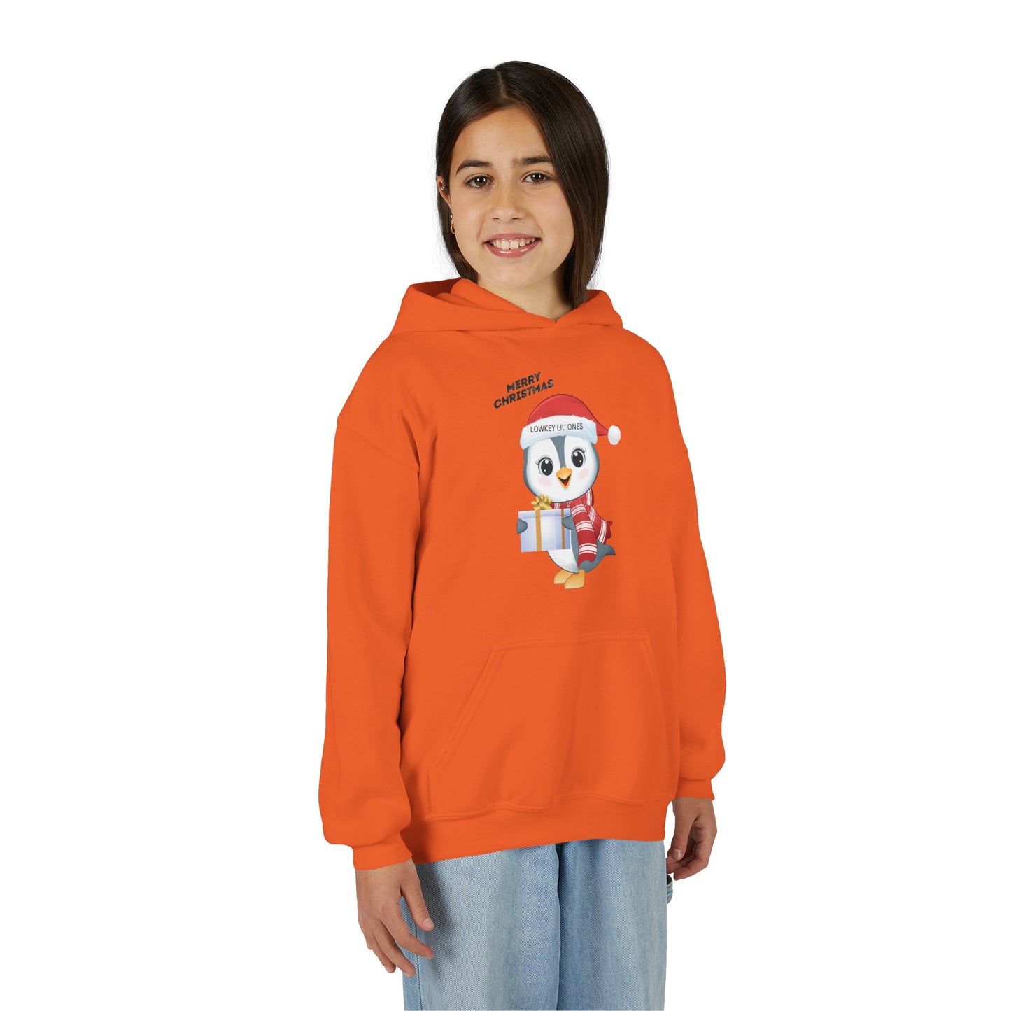 Lowkey Lil' Ones Merry Christmas Penguin Youth Hoodie