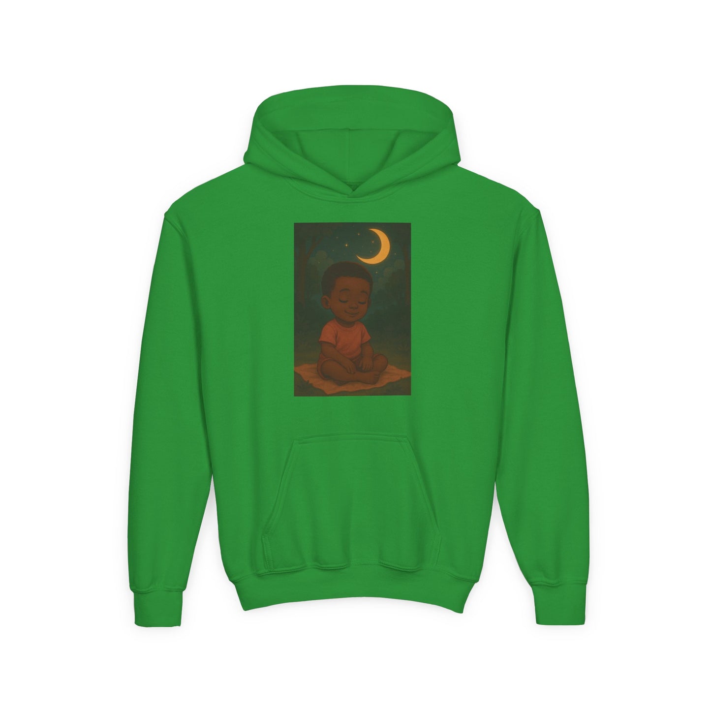 Lowkey Lil' Ones "Peaceful Moon" Youth Hoodie- Calm Energy for Growing Kings