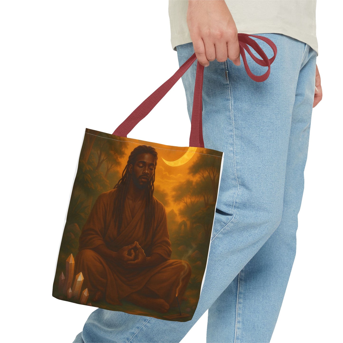 LOWKEY HEALING ENERGY TOTE BAG- EMPOWERED, GROUNDED, ROYAL.