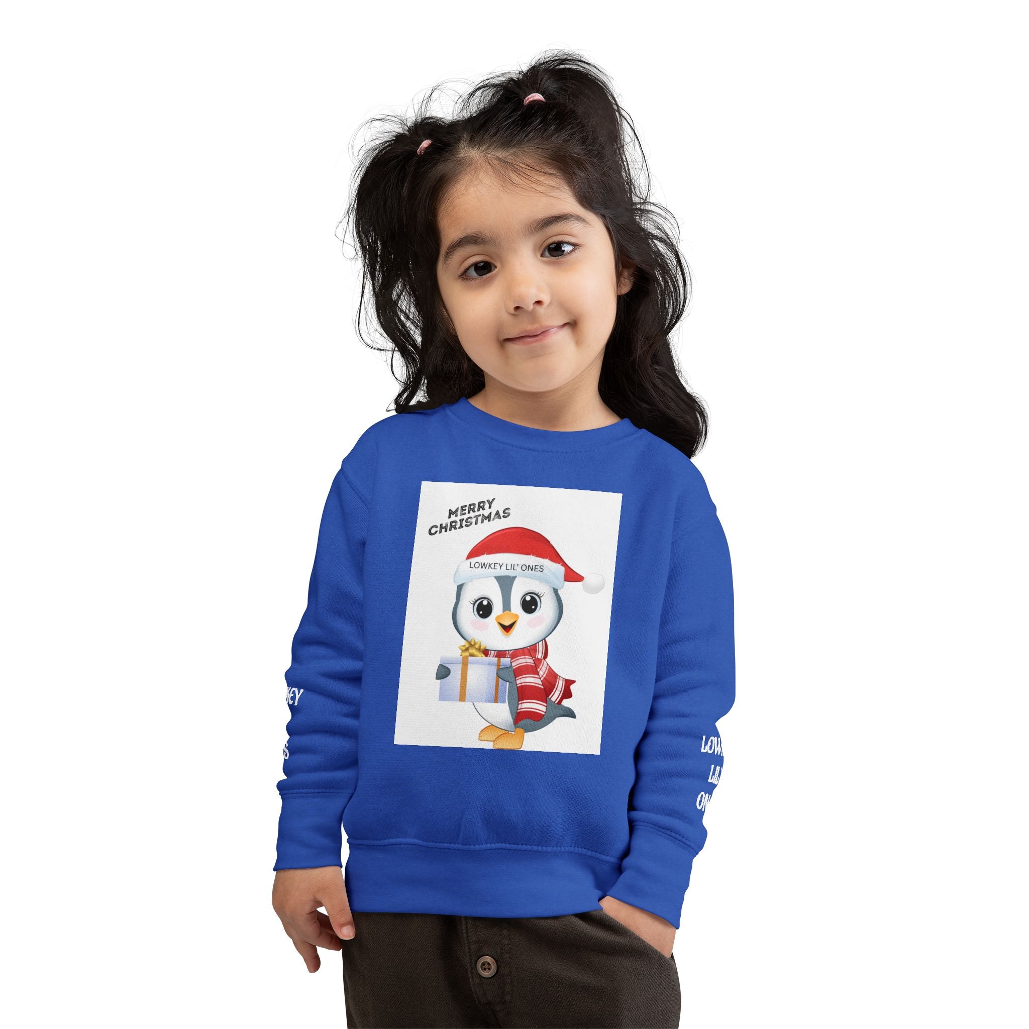 Lowkey Lil' Ones Merry Christmas Penguin Toddler Sweater