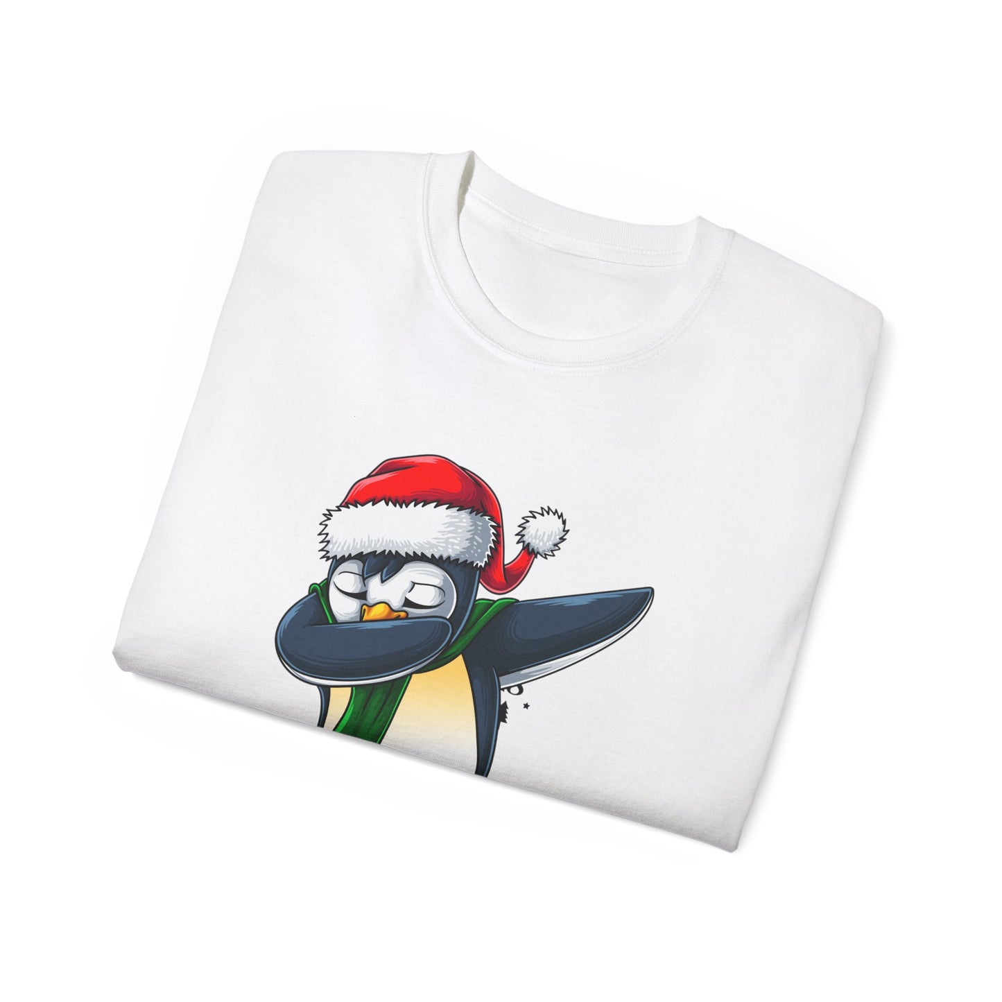 Women's Christmas Vibes Dabbing Penguin Tee