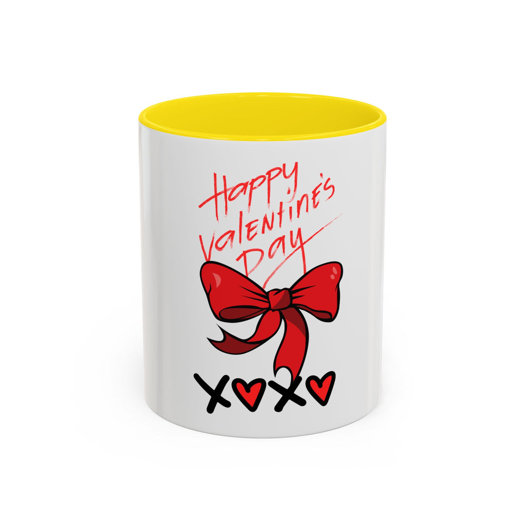 Happy Valentine's Day Bow & Hearts Coffee Mug