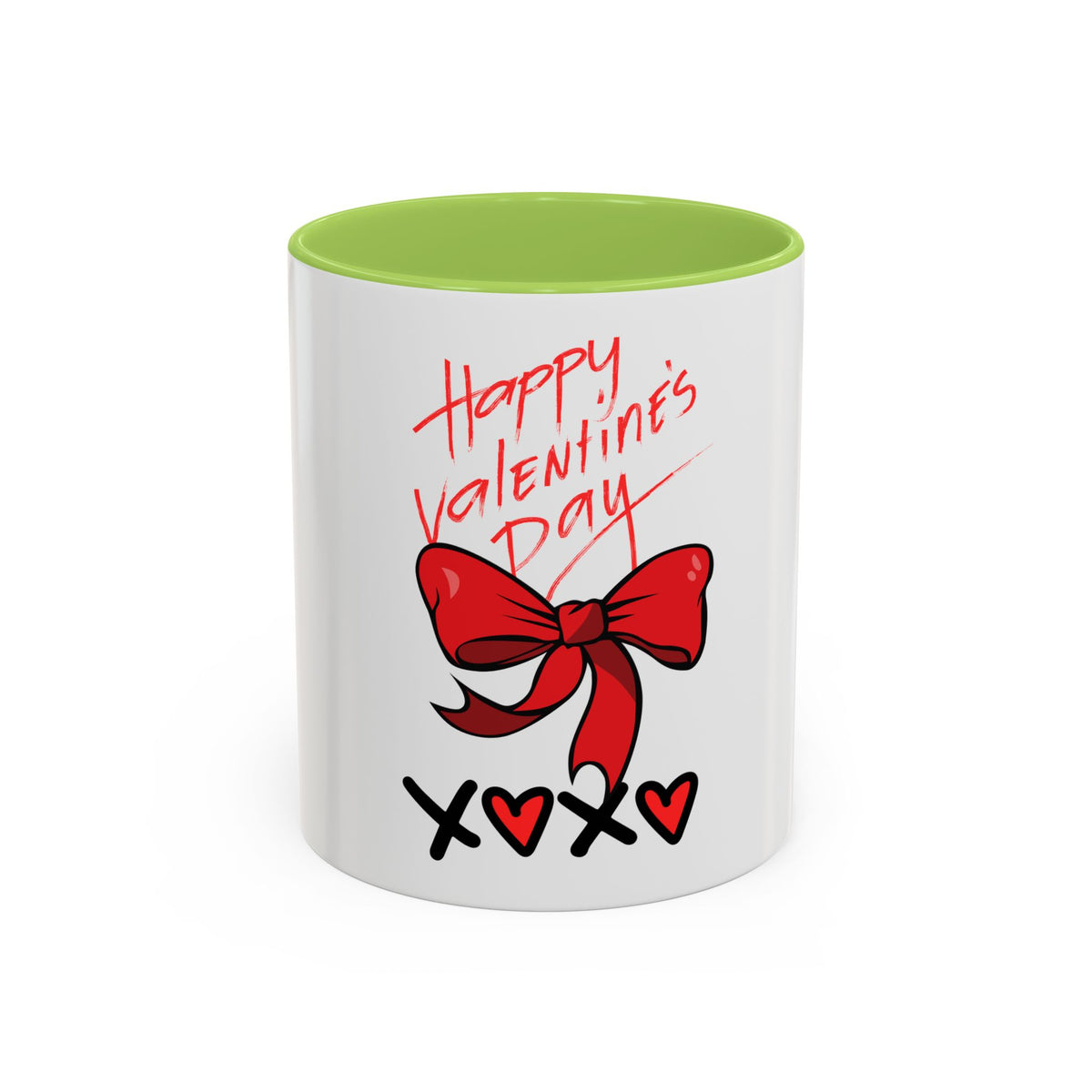 Happy Valentine's Day Bow & Hearts Coffee Mug