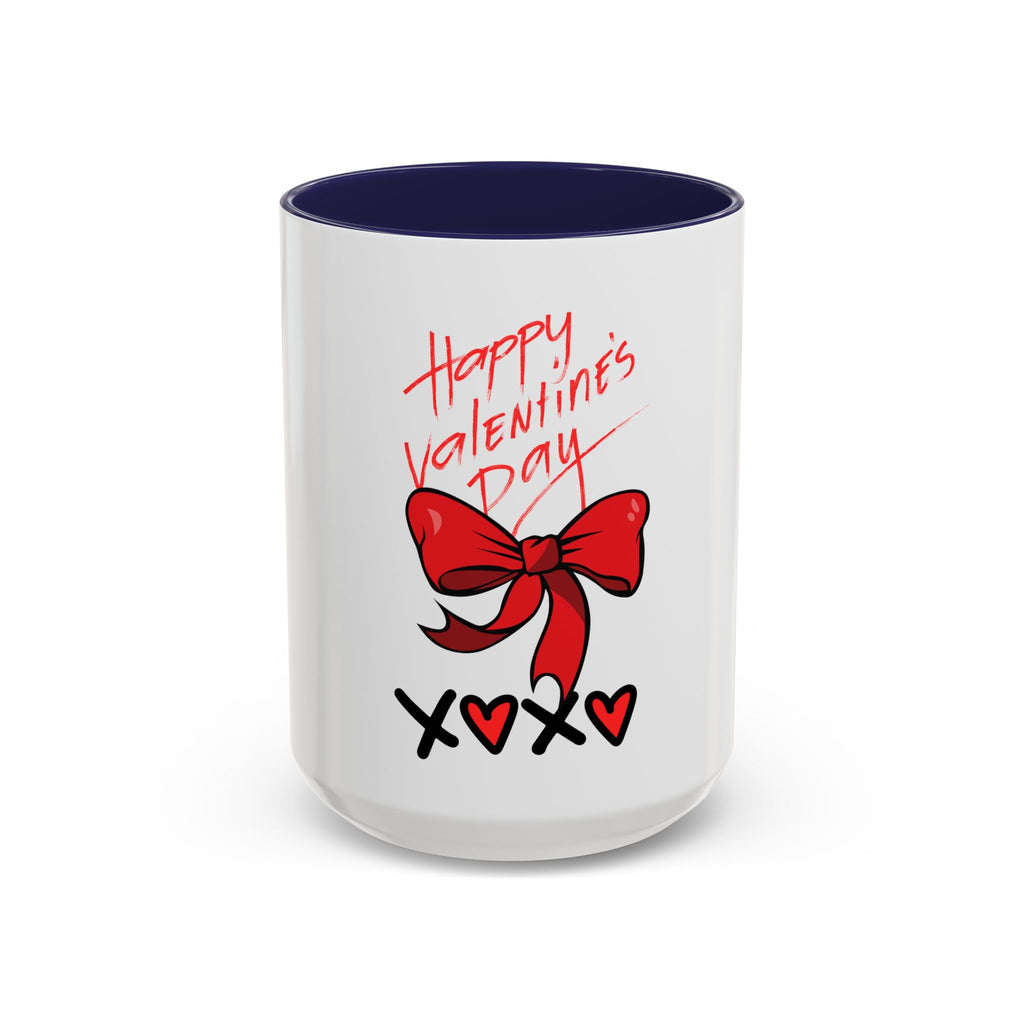 Happy Valentine's Day Bow & Hearts Coffee Mug