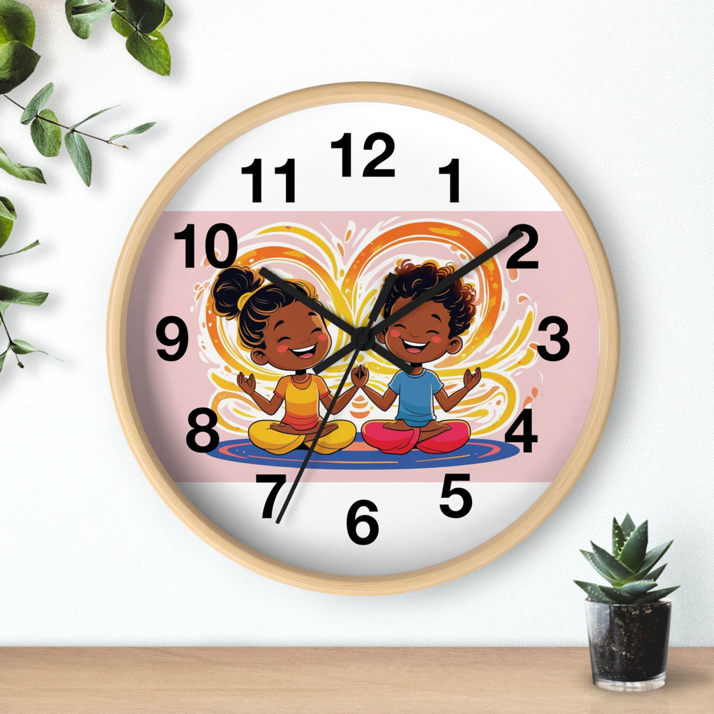 Copy of Meditation Kids Wall Clock — Joyful Yoga Timekeeper for Kids’ Rooms