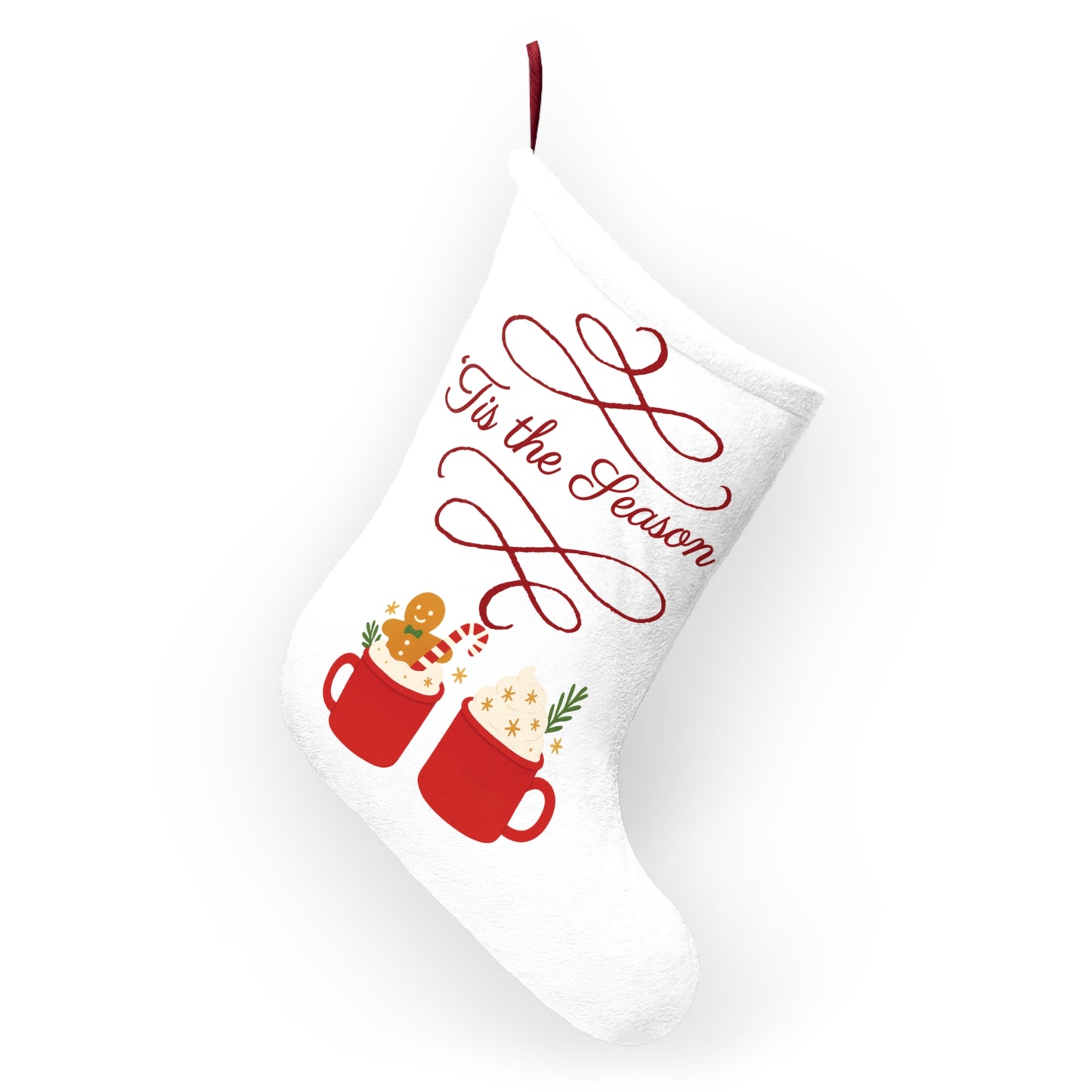 'Tis the Season Cozy Cocoa Christmas Stocking