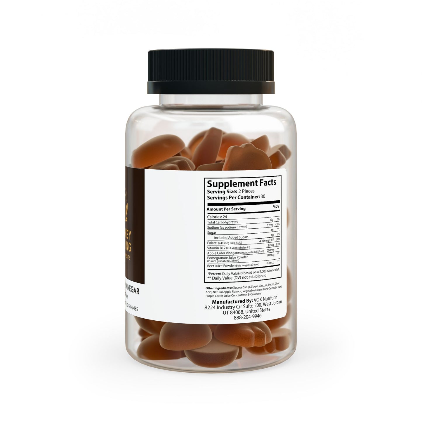 Lowkey Healing Apple Cider Vinegar Gummies -Daily Wellness Support (60 Gummies)