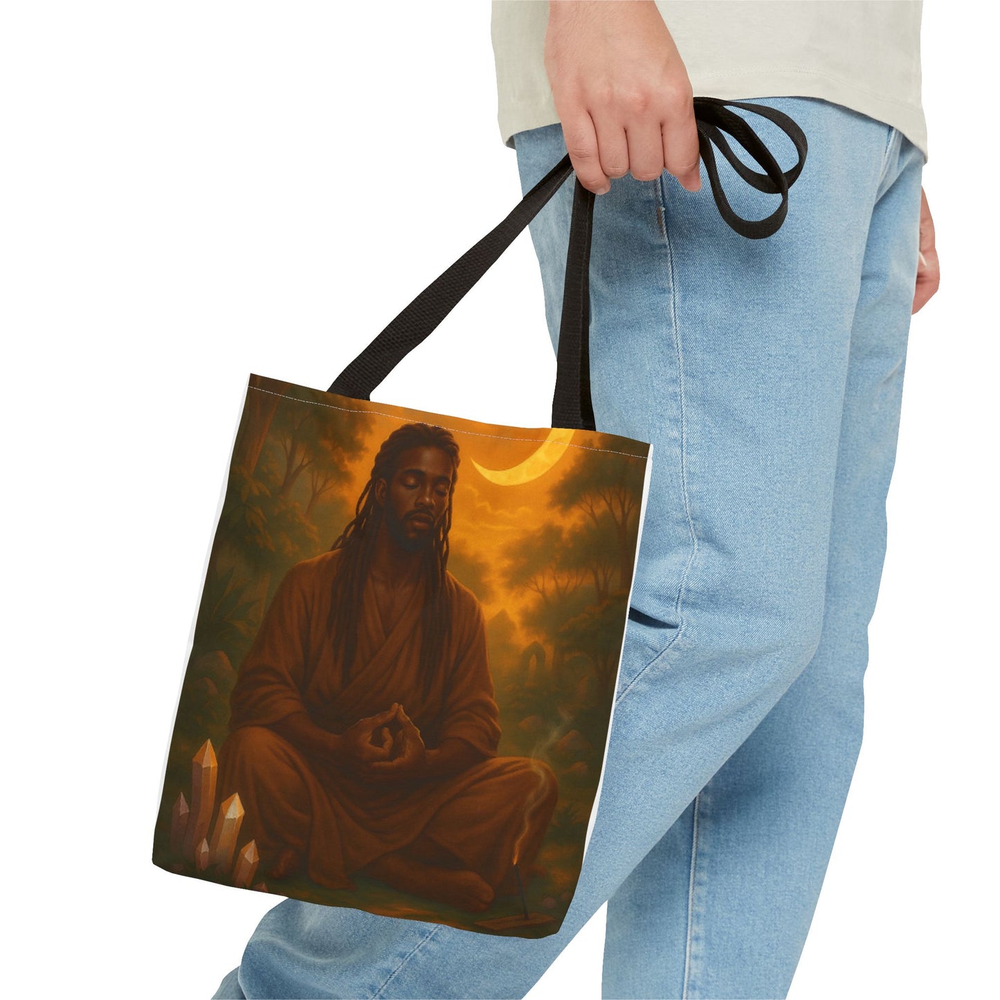 LOWKEY HEALING ENERGY TOTE BAG- EMPOWERED, GROUNDED, ROYAL.