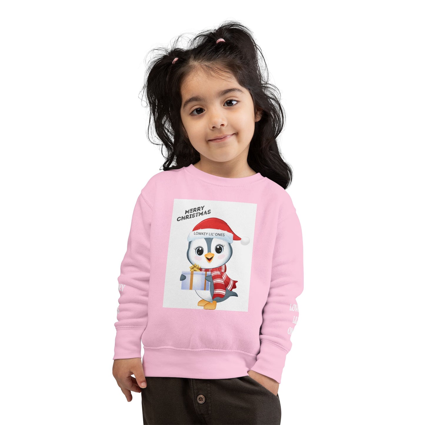 Lowkey Lil' Ones Merry Christmas Penguin Toddler Sweater