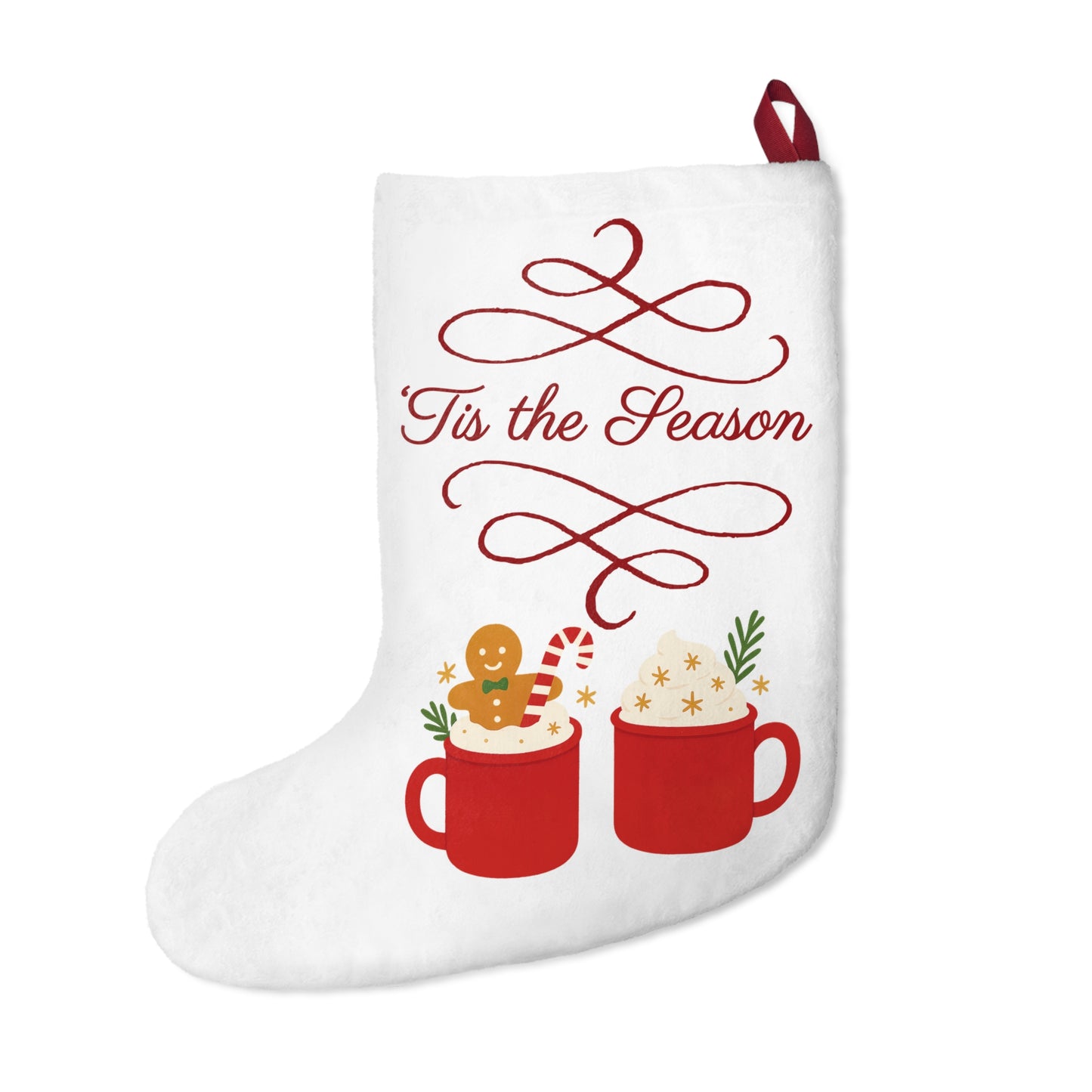 'Tis the Season Cozy Cocoa Christmas Stocking