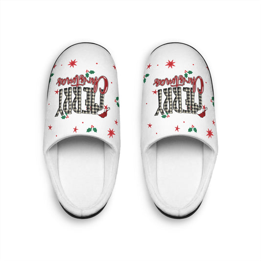 Lowkey Merry Christmas Slippers- Women's