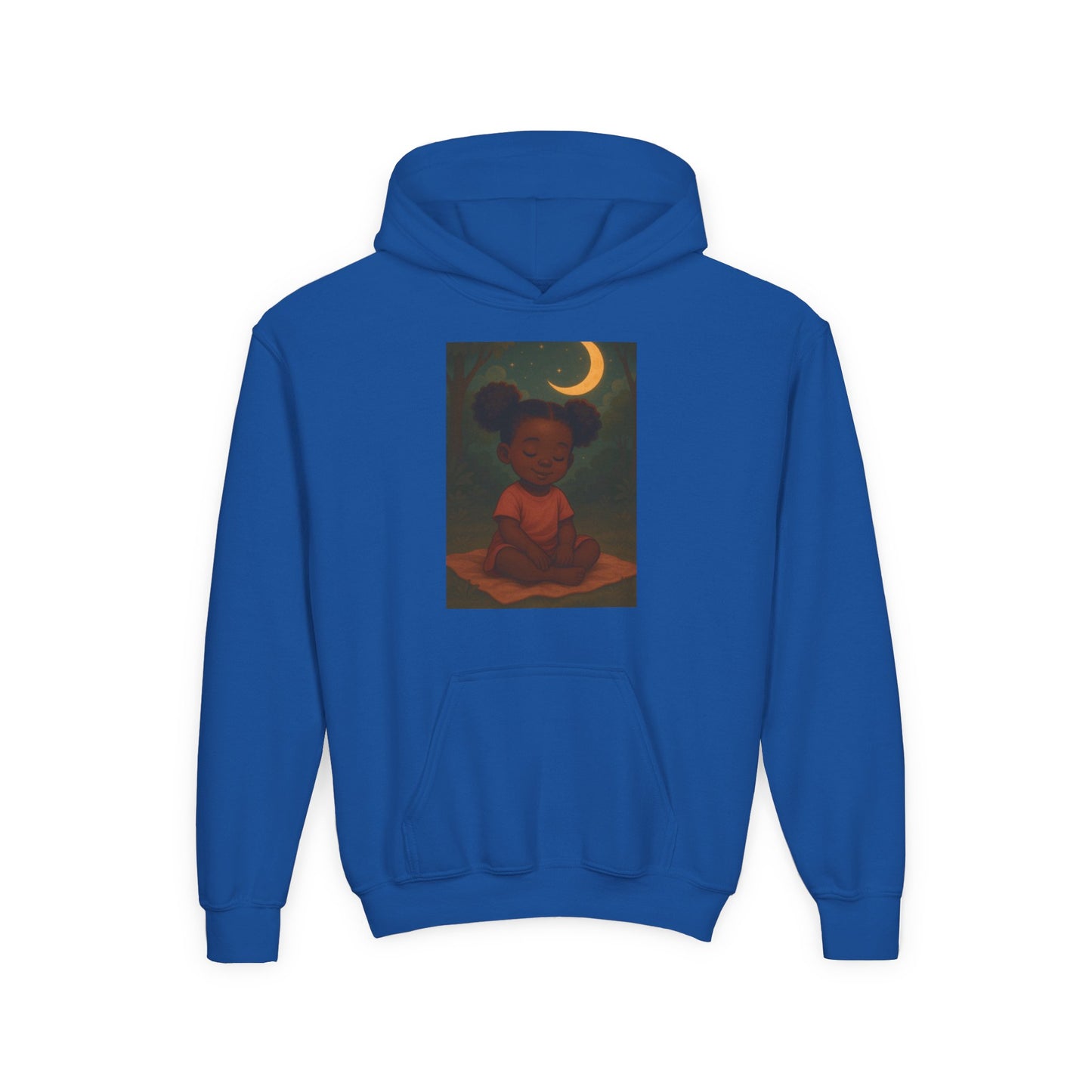 Lowkey Lil' Ones "peaceful Moon" Youth Hoodie- Calm Energy For Growing Queens
