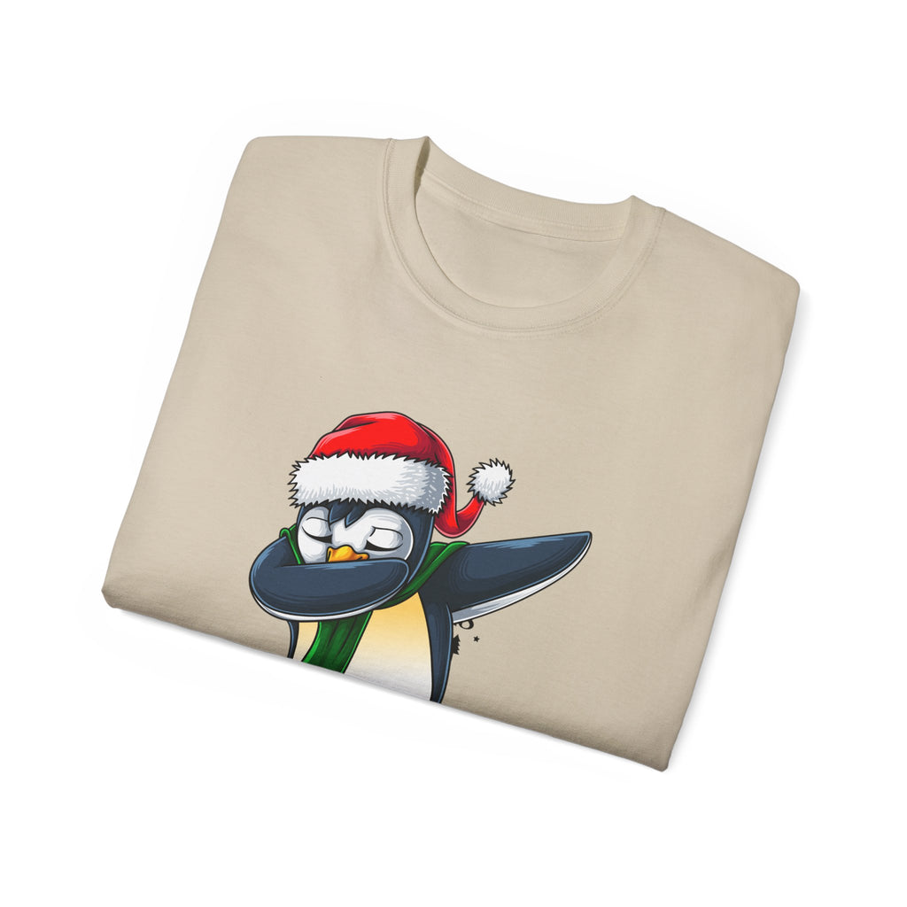 Women's Christmas Vibes Dabbing Penguin Tee