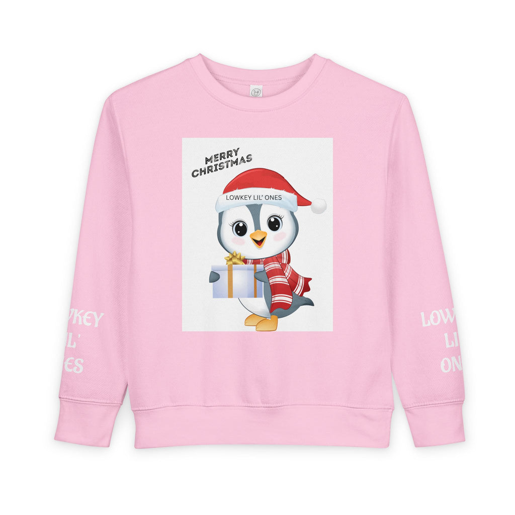 Lowkey Lil' Ones Merry Christmas Penguin Toddler Sweater