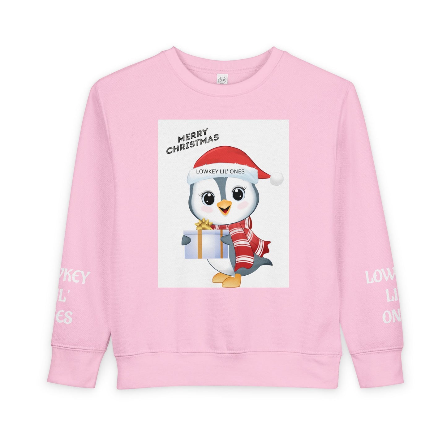 Lowkey Lil' Ones Merry Christmas Penguin Toddler Sweater