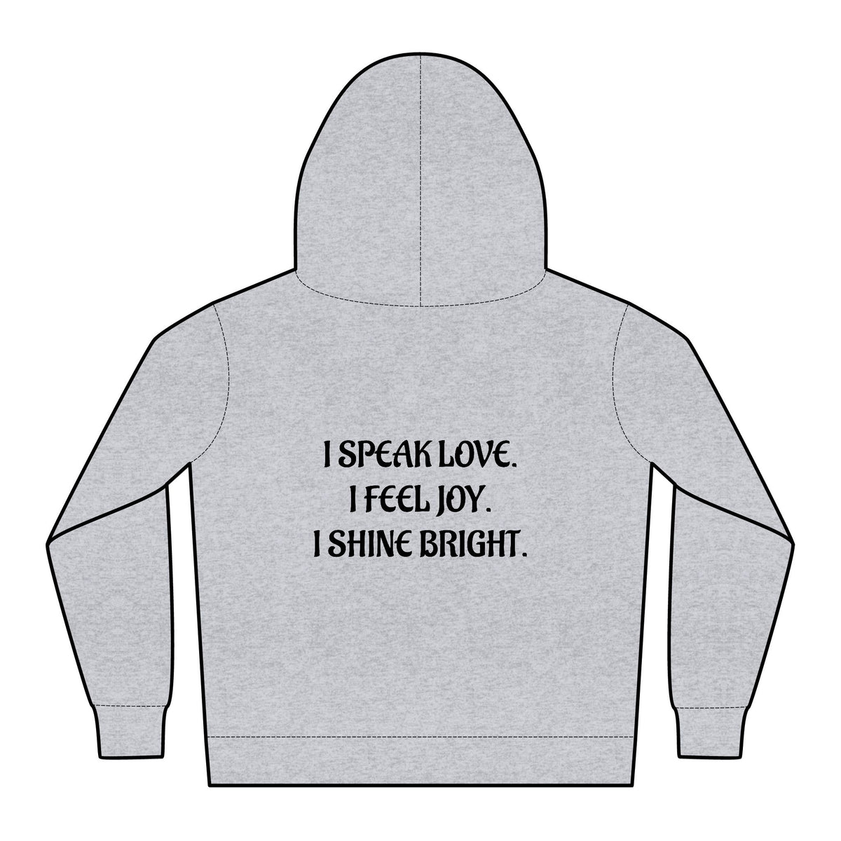 lowkey Lil' Ones " I Speak Love" Lil' Girls Affirmation Hoodie