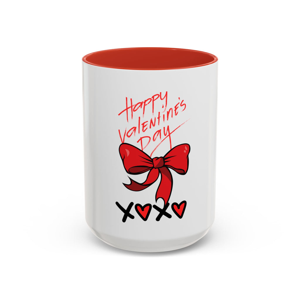 Happy Valentine's Day Bow & Hearts Coffee Mug