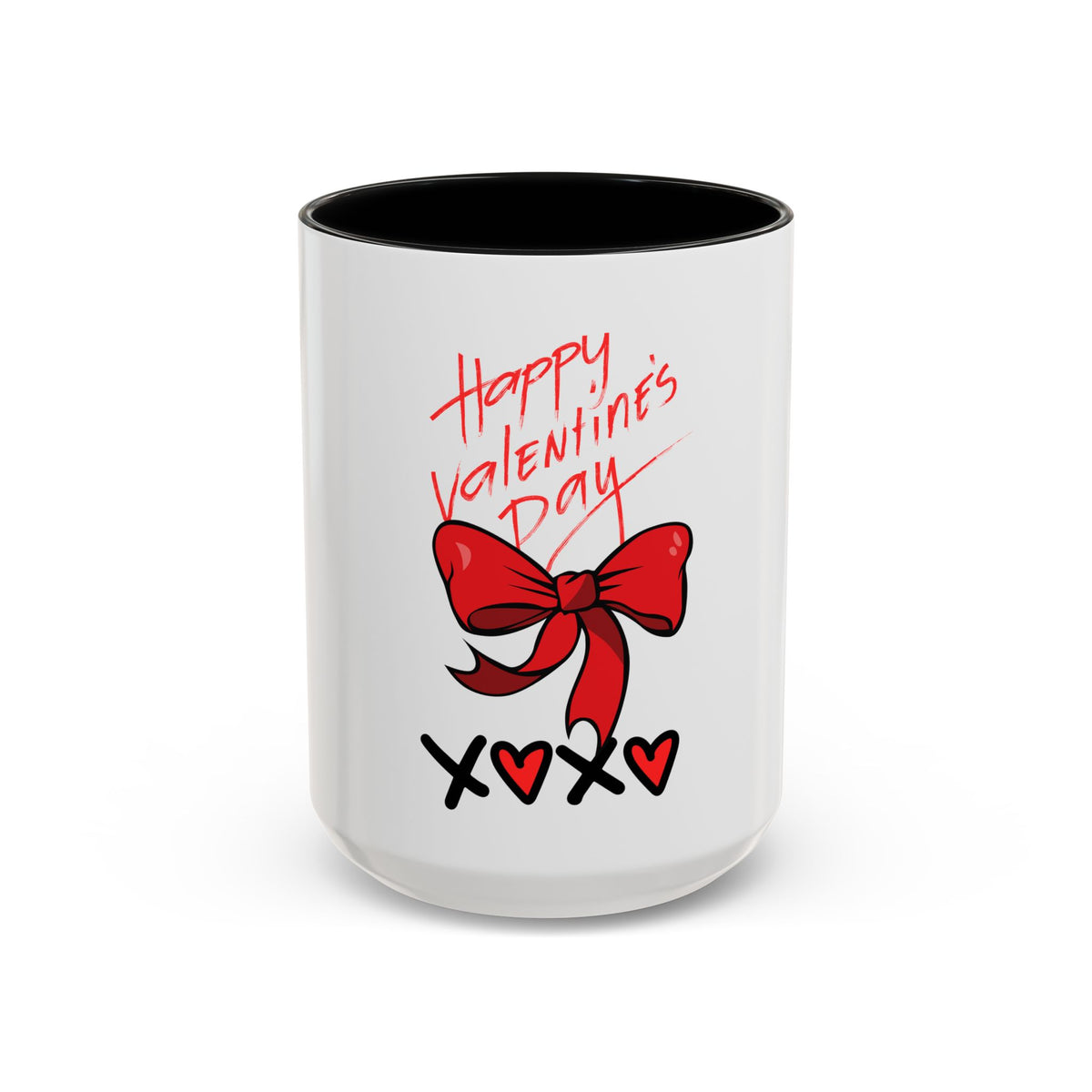 Happy Valentine's Day Bow & Hearts Coffee Mug