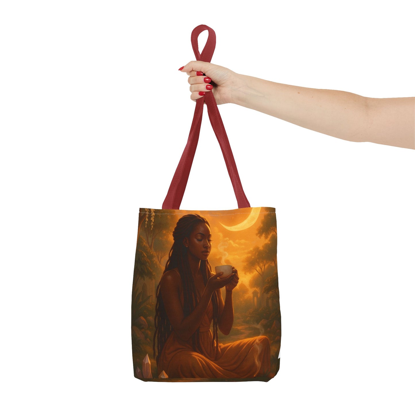 Calming Spiritual Tote Bag, Ethereal Art Tote, Eco-Friendly Shopping Bag, Weekender, Beach Trip, Gift for Her, Yoga Enthusiast