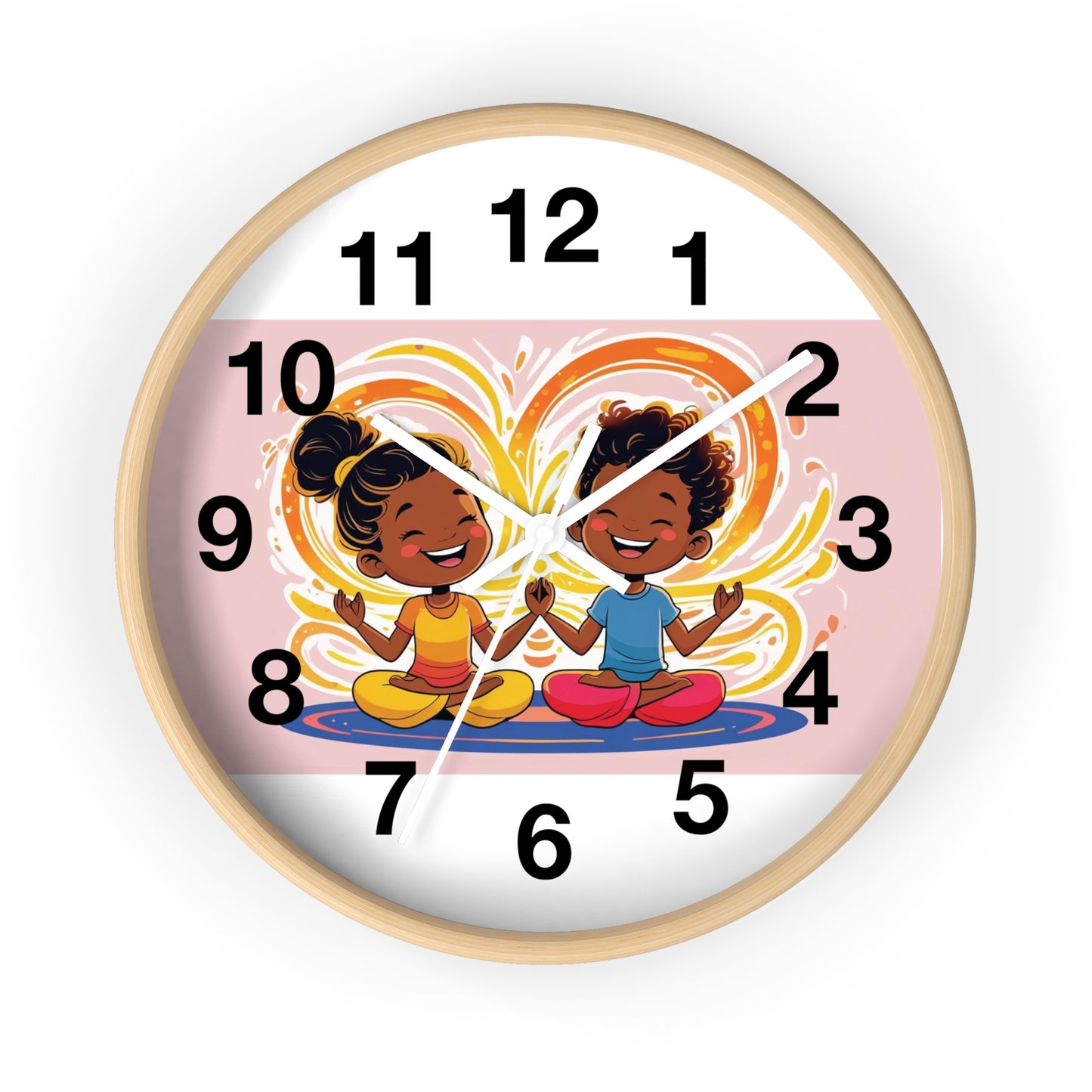 Copy of Meditation Kids Wall Clock — Joyful Yoga Timekeeper for Kids’ Rooms