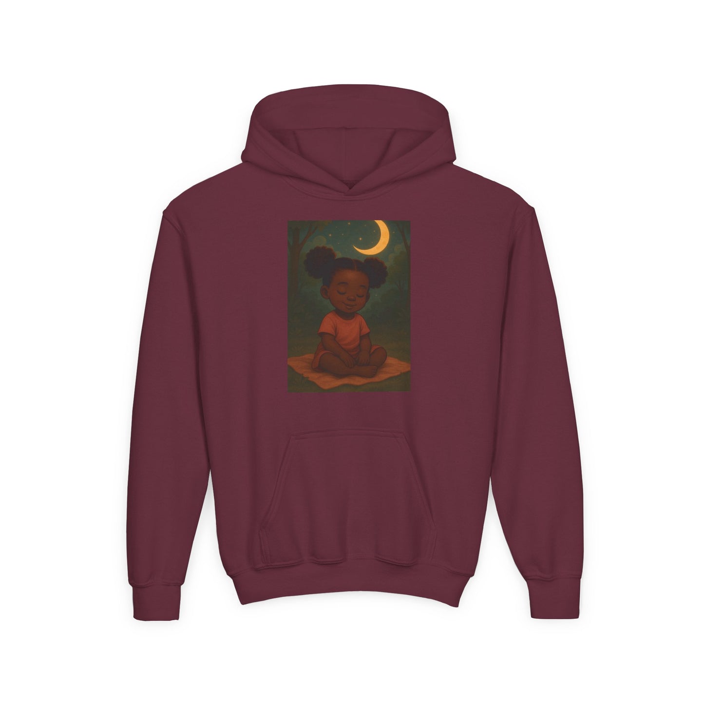 Lowkey Lil' Ones "peaceful Moon" Youth Hoodie- Calm Energy For Growing Queens