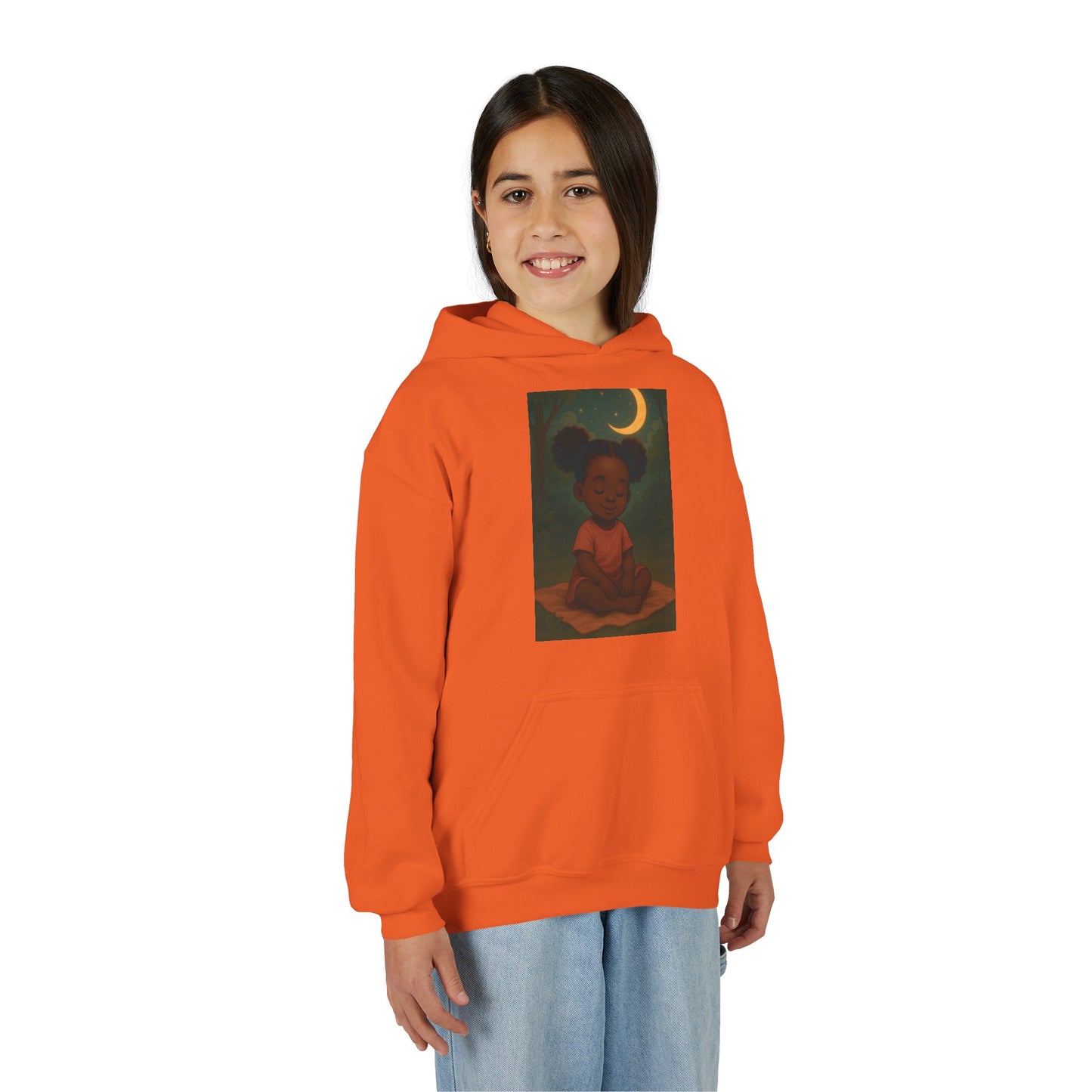 Lowkey Lil' Ones "peaceful Moon" Youth Hoodie- Calm Energy For Growing Queens