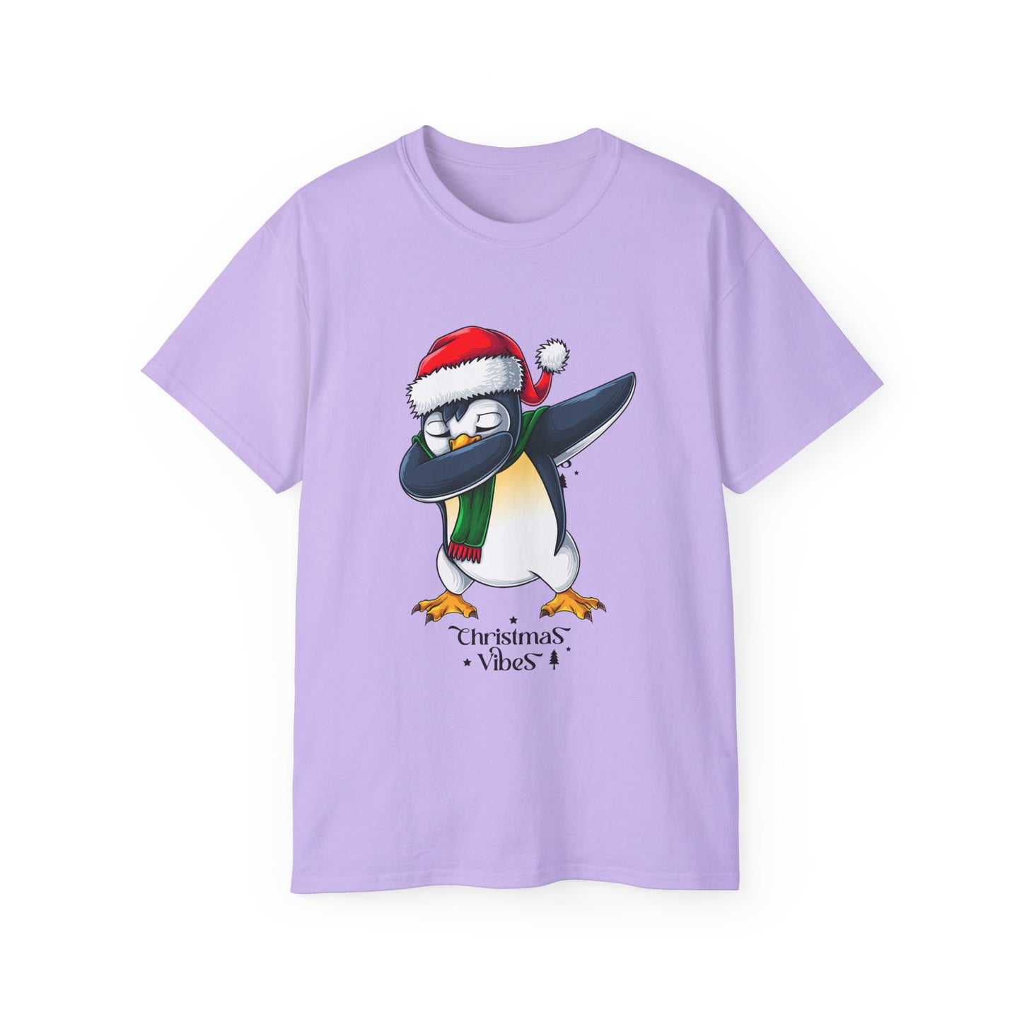 Women's Christmas Vibes Dabbing Penguin Tee