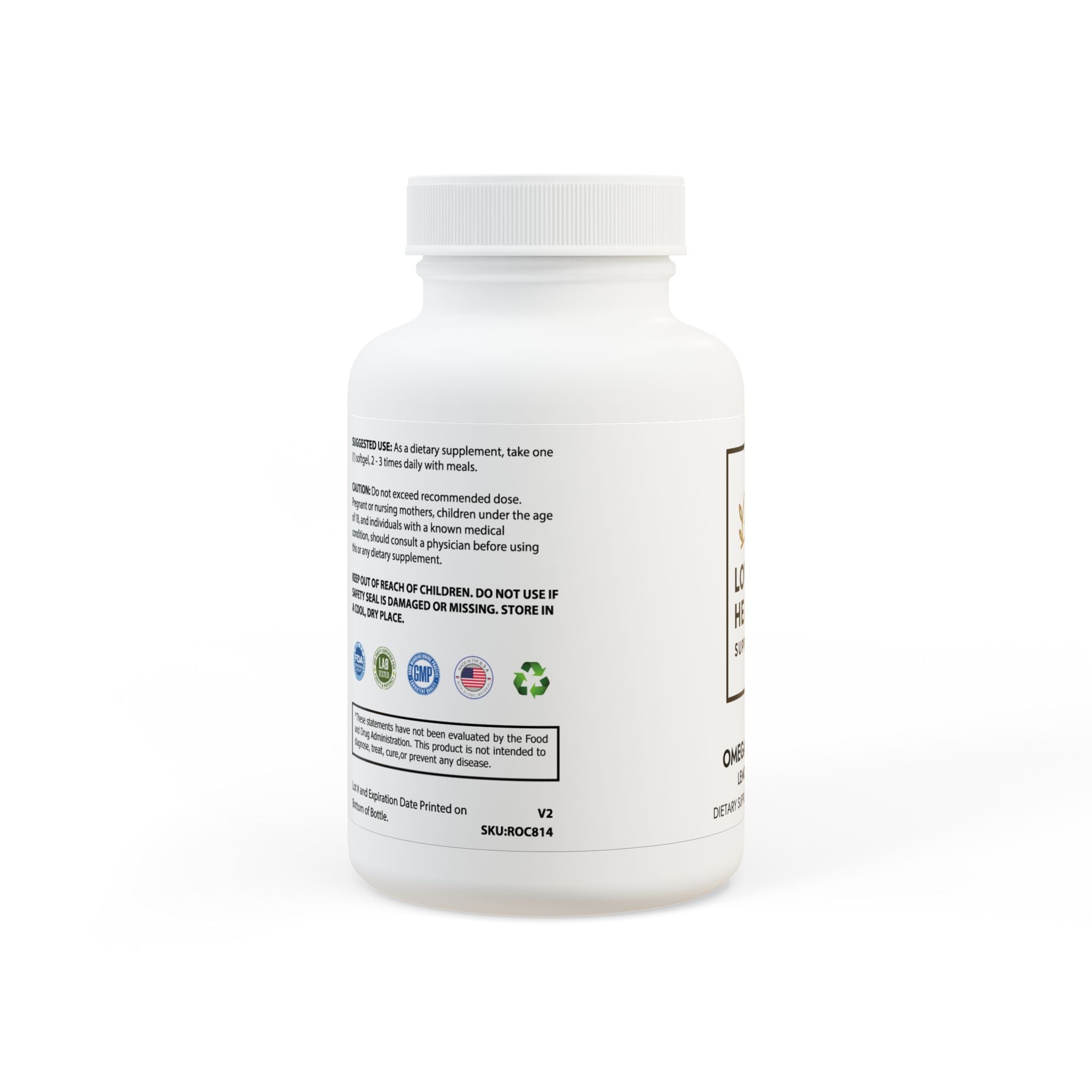 Lowkey Healing Omega- 3 Fish Oil Lemon Flavored Daily Wellness Support   (60 Soft gels)