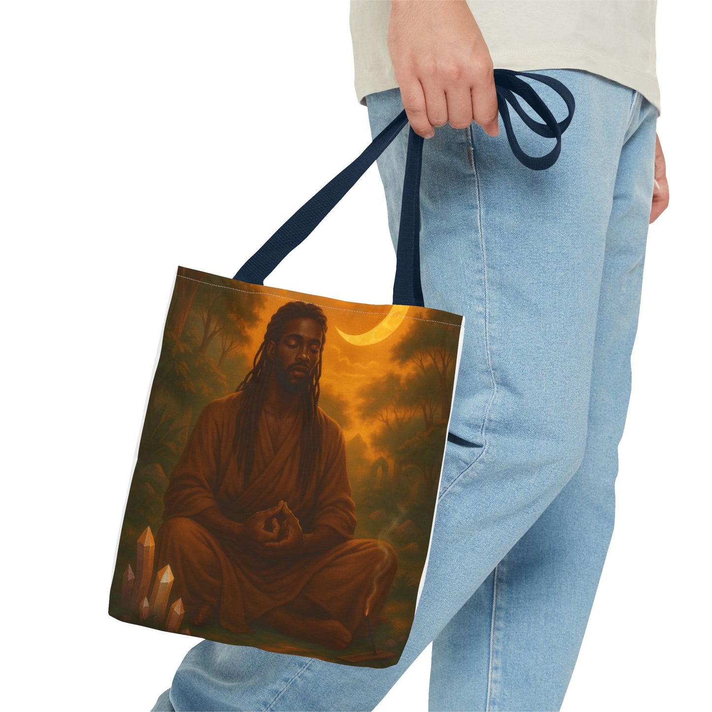 LOWKEY HEALING ENERGY TOTE BAG- EMPOWERED, GROUNDED, ROYAL.