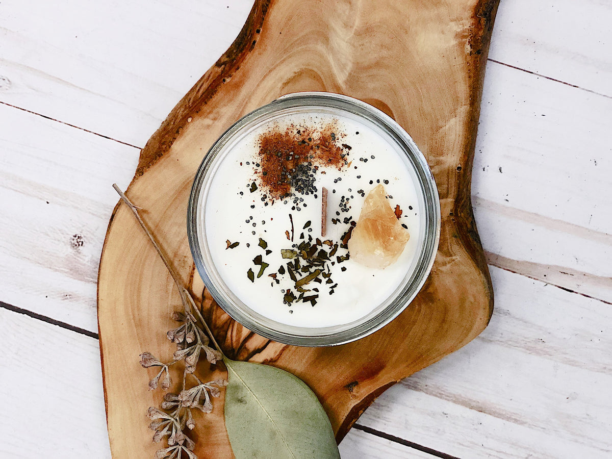LOWKEY ABUNDANCE- HAND- POURED MANIFESTATION CANDLE